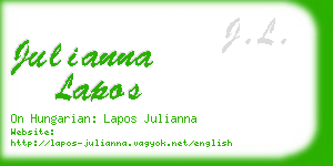 julianna lapos business card